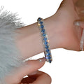 Luxury Blue Rhinestone Clasp Bracelet Women