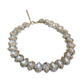 Rhinestone Water Drop Choker Women Luxury Necklace (Clear)